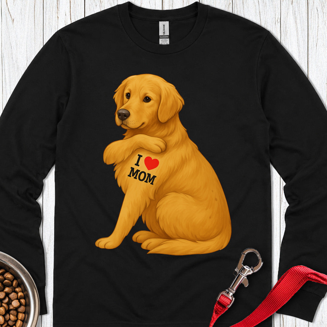 Golden Retriever Mom Long Sleeve — Black