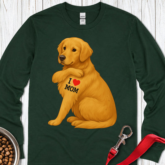 Golden Retriever Mom Long Sleeve — Forest Green