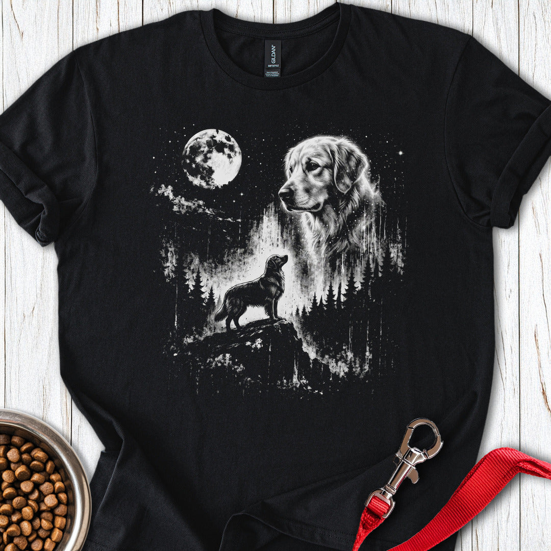 Golden Retriever Moon Black