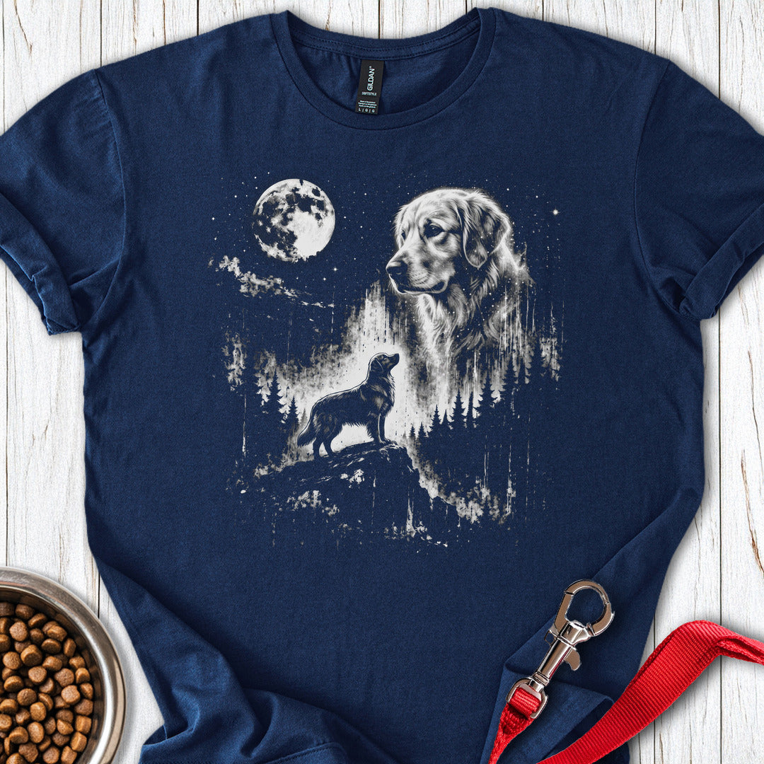 Golden Retriever Moon Navy
