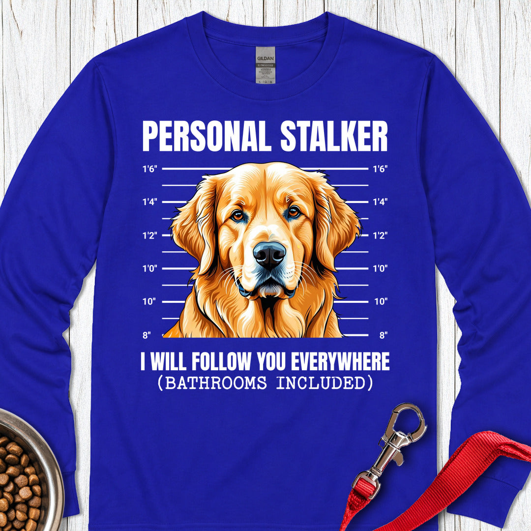 Golden Retriever Personal Stalker Long Sleeve — Royal