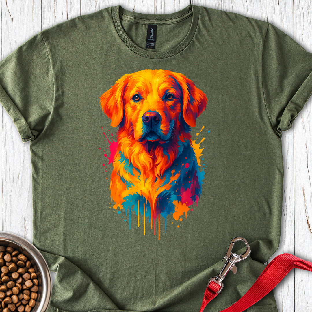 Golden Retriever Portrait Military Green