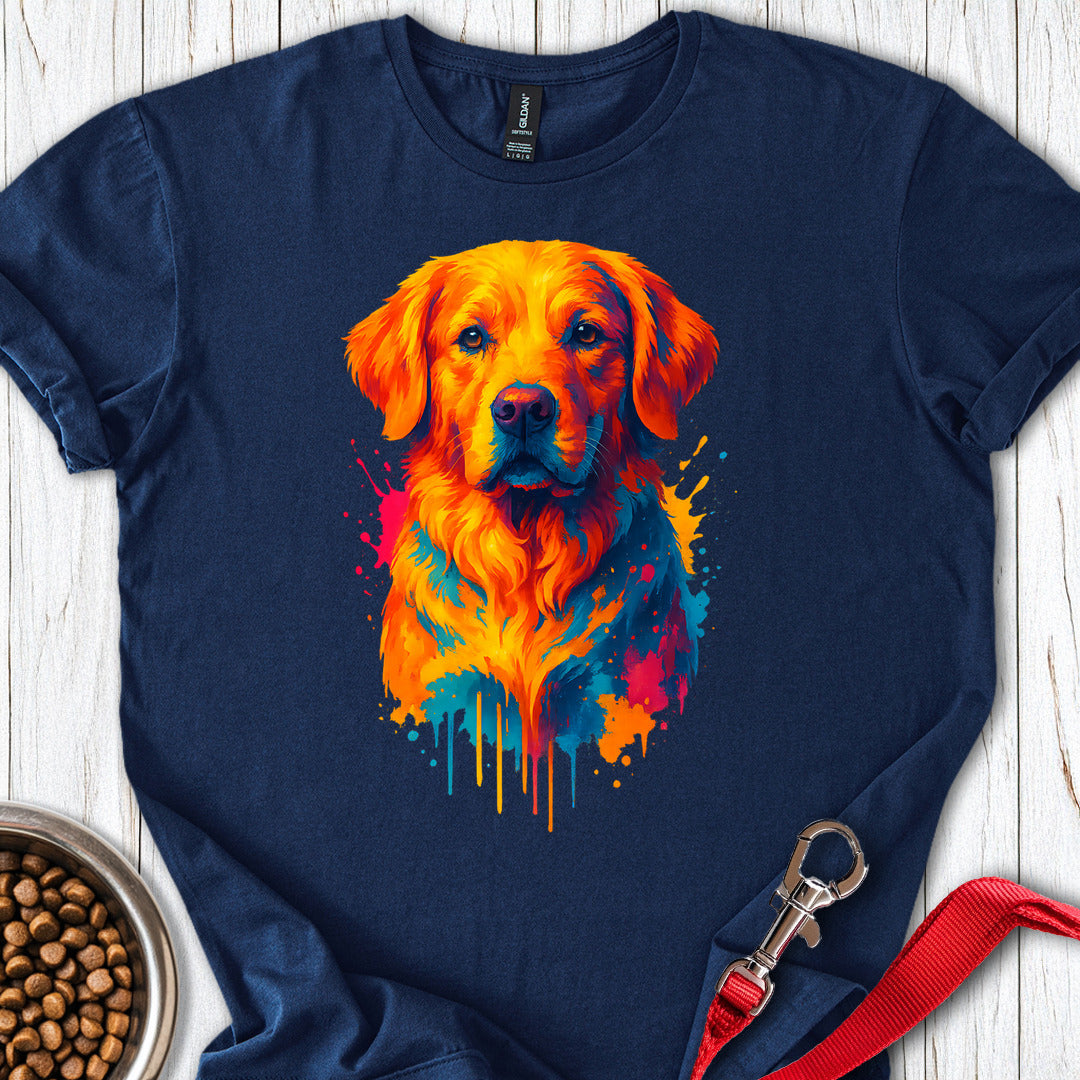 Golden Retriever Portrait Navy