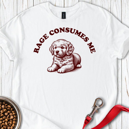 Golden Retriever Rage White