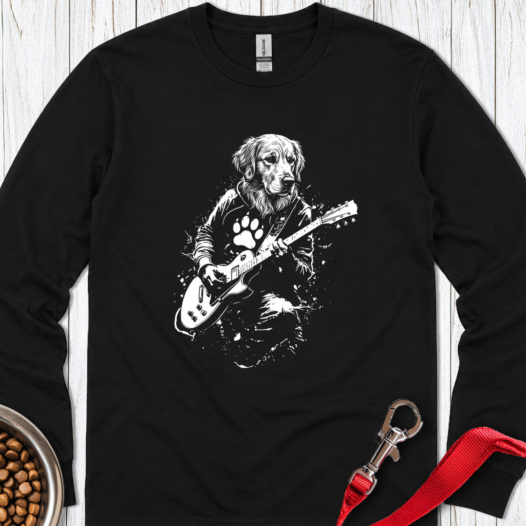 Golden Retriever Rocking Long Sleeve — Black