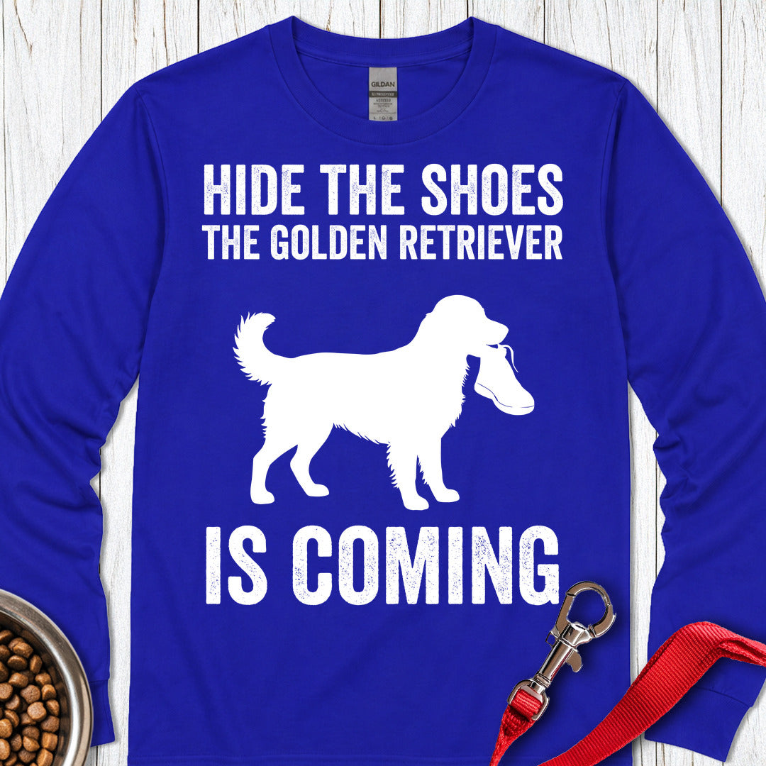 Golden Retriever Shoe Stealer Long Sleeve — Royal