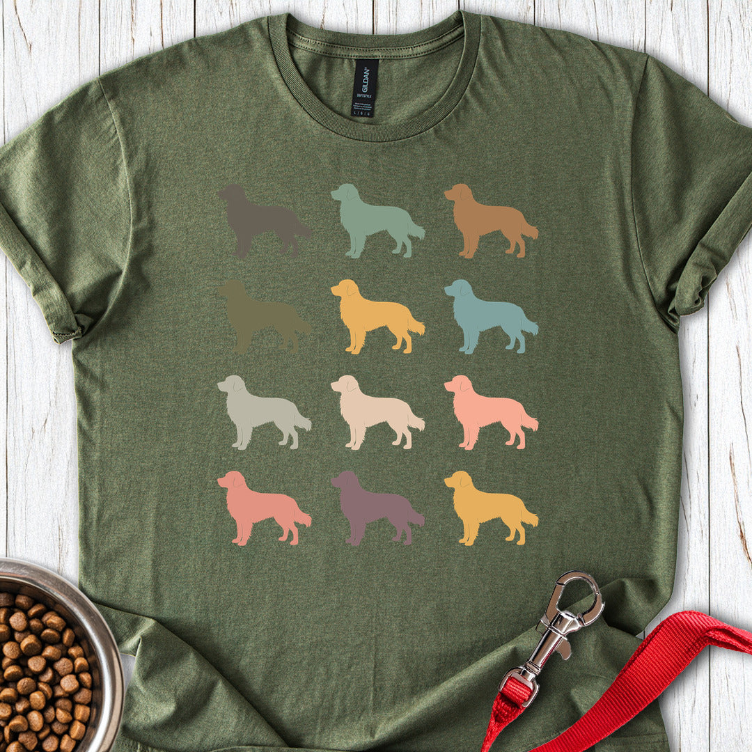 Golden Retriever Silhouettes Military Green