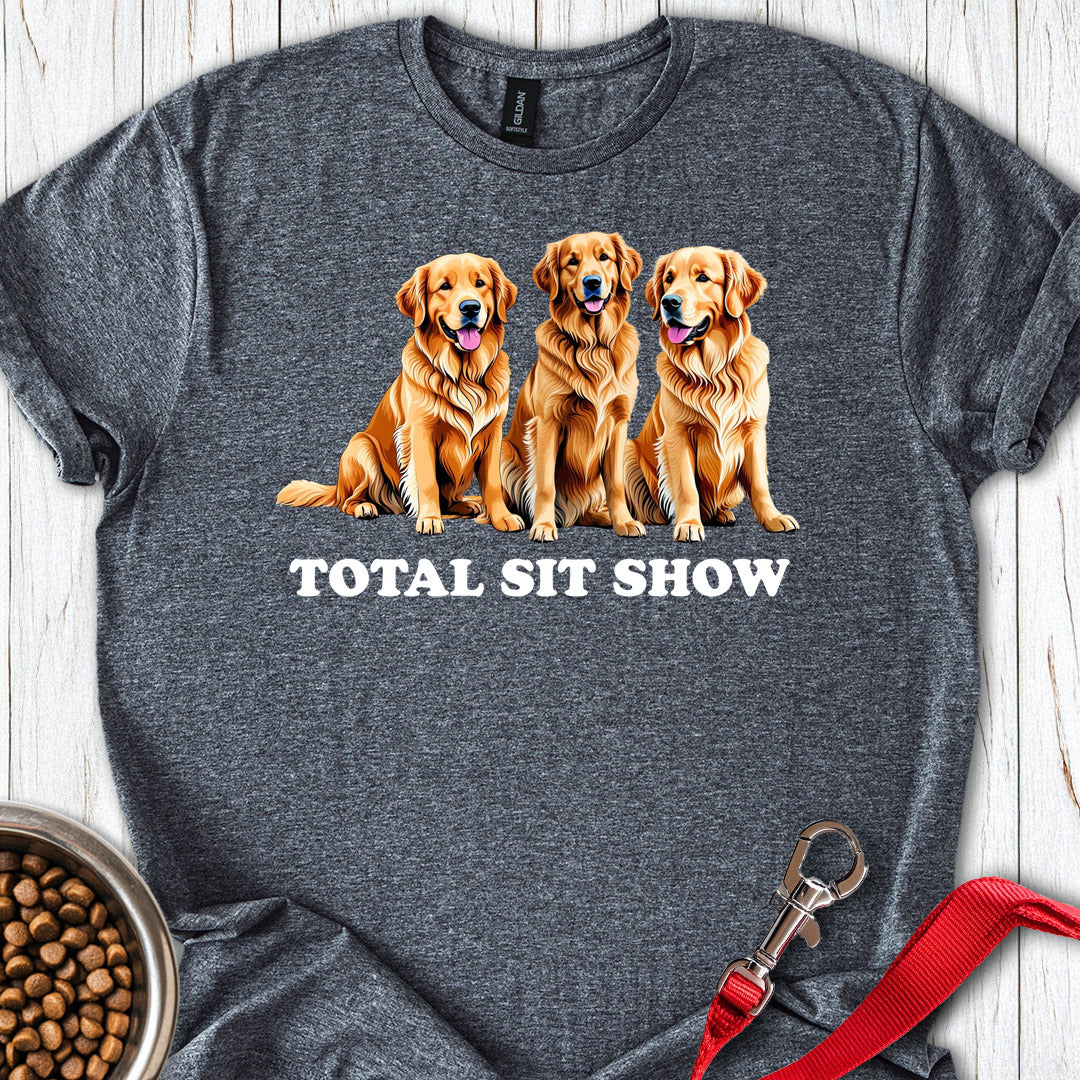 Golden Retriever Sit Show Dark Heather