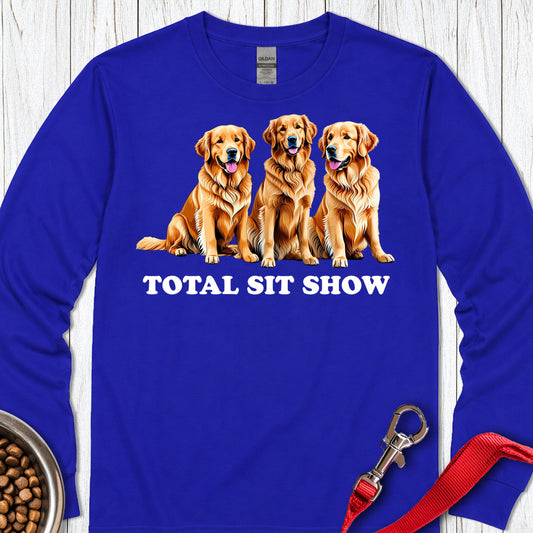 Golden Retriever Sit Show Long Sleeve — Royal
