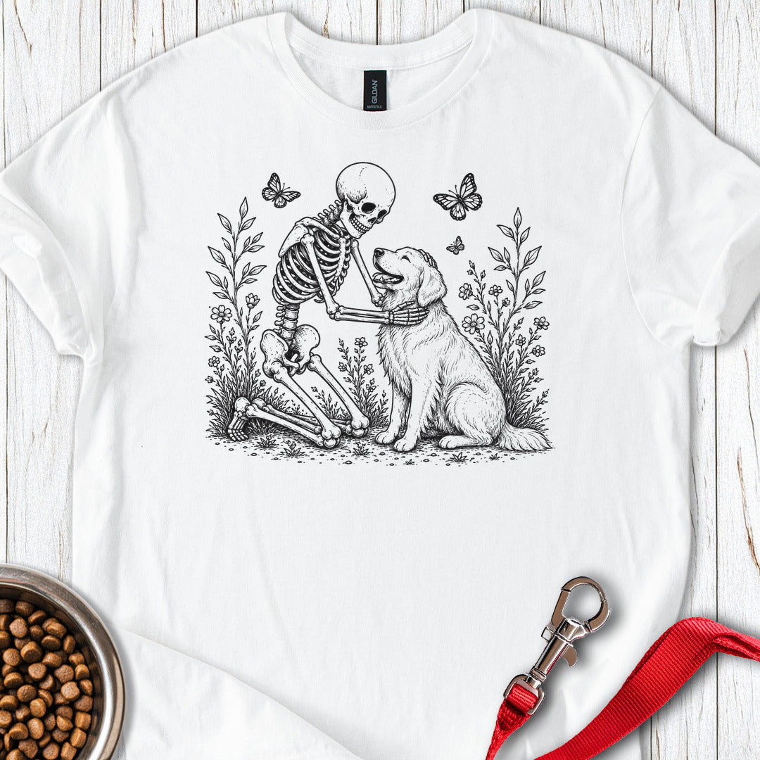 Golden Retriever Skeleton Halloween White