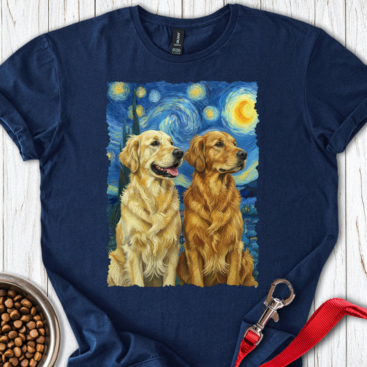 Golden Retriever Starry Night Navy