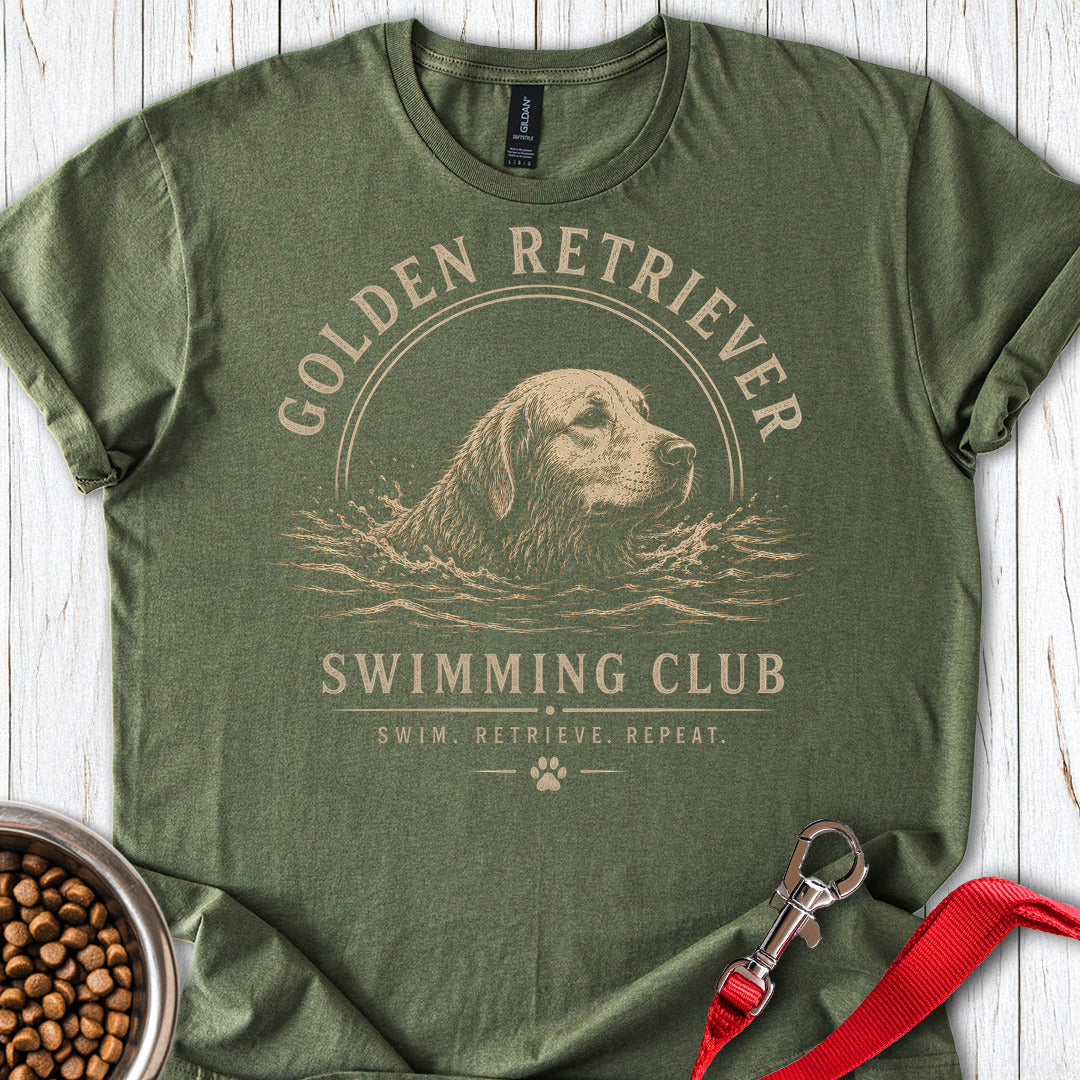 Golden Retriever Swimming Club Military Green