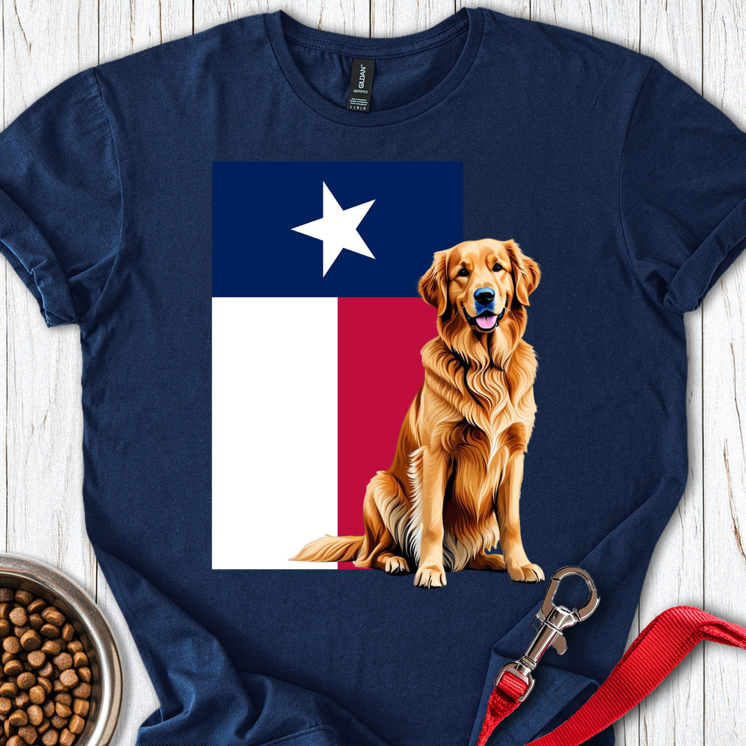 Golden Retriever Texas Flag Navy