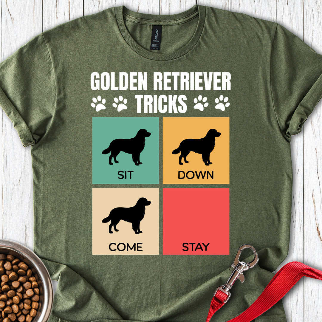 Golden Retriever Tricks Military Green