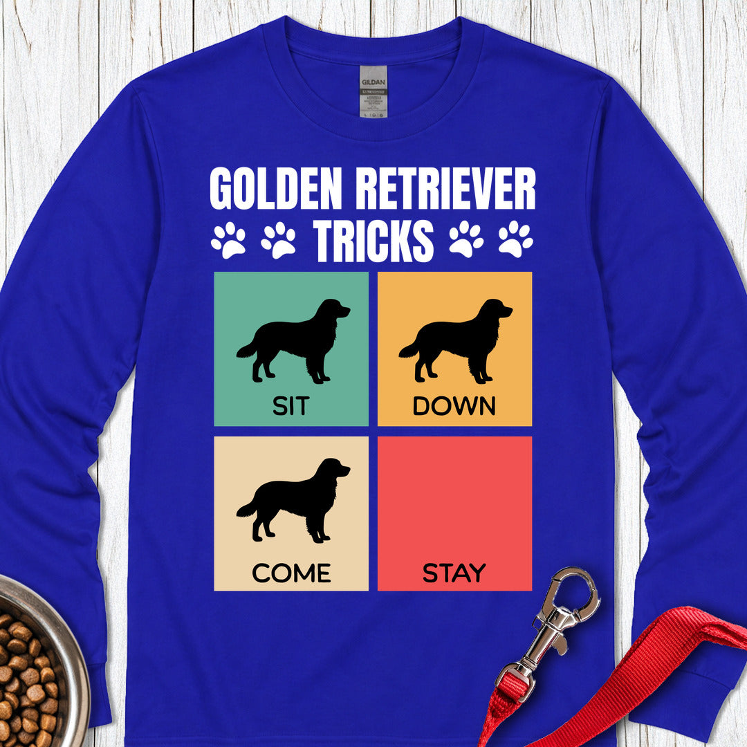 Golden Retriever Tricks Long Sleeve — Royal