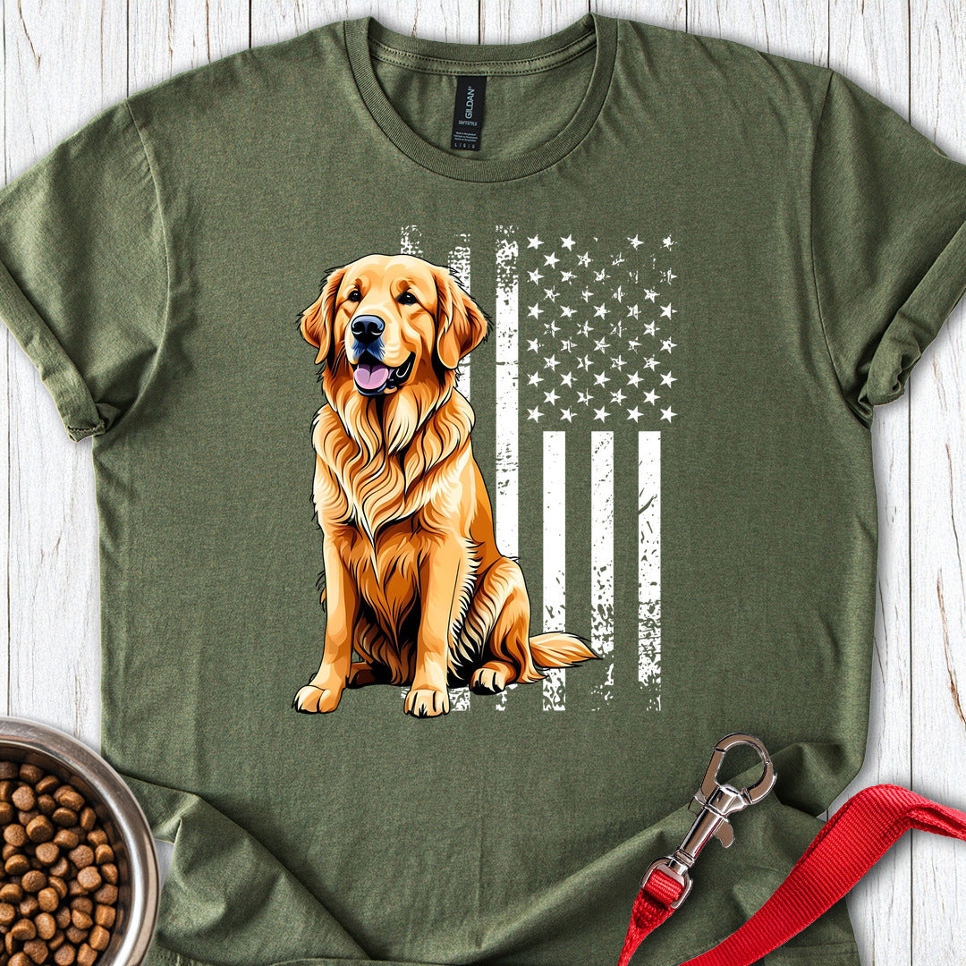 Golden Retriever USA Military Green