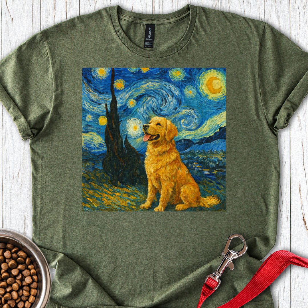 Golden Retriever Van Gogh Military Green