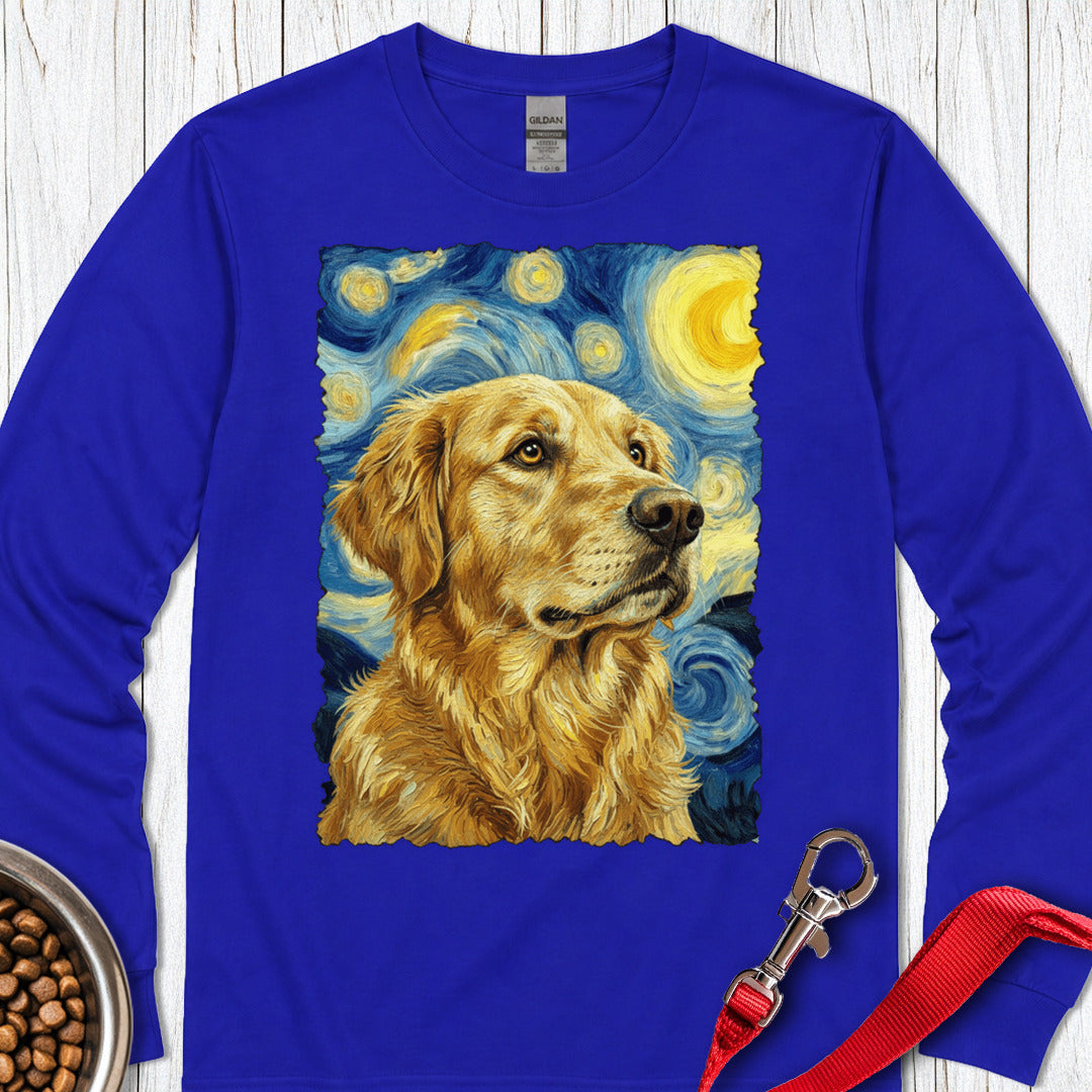 Golden Retriever Van Gogh Long Sleeve — Royal