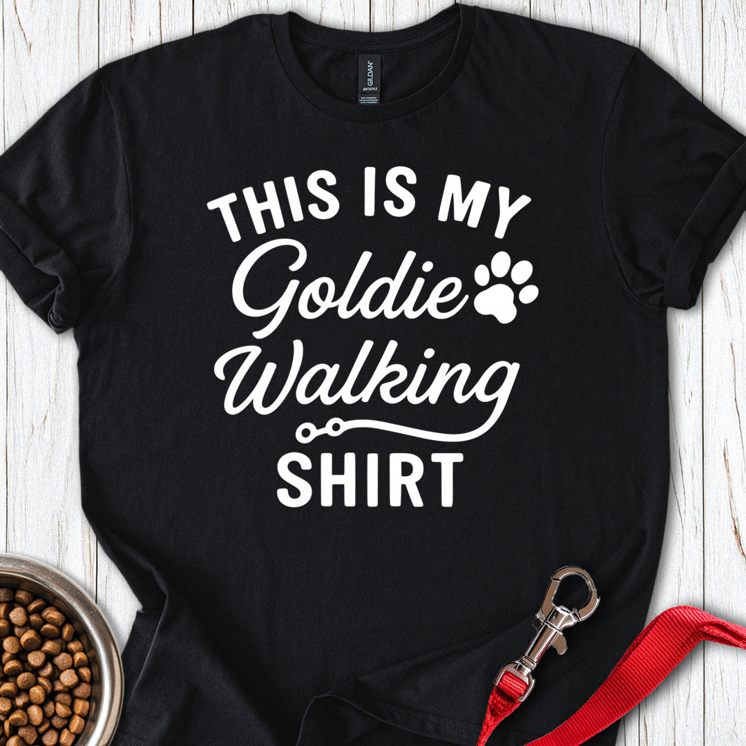 Golden Retriever Walking Black