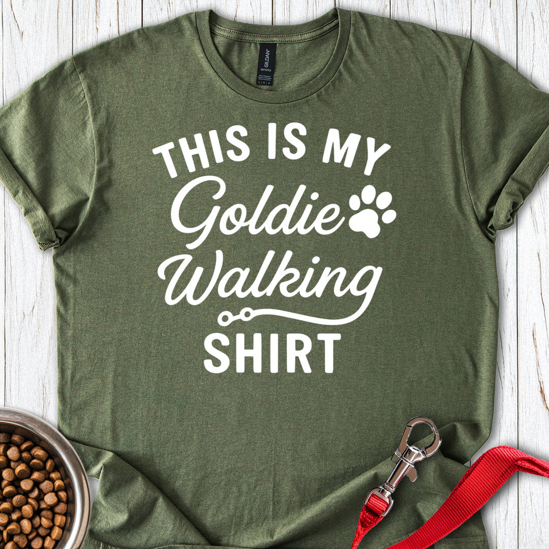 Golden Retriever Walking Military Green