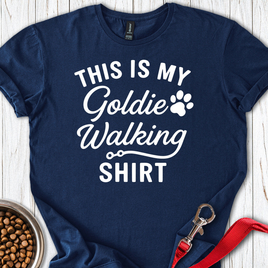Golden Retriever Walking Navy