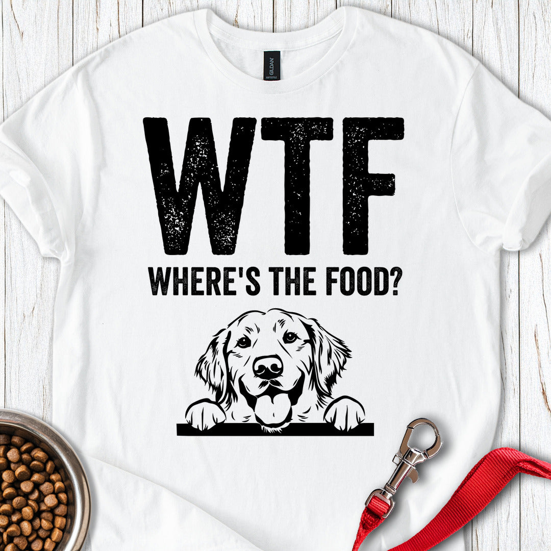 Golden Retriever Where's The Food? White