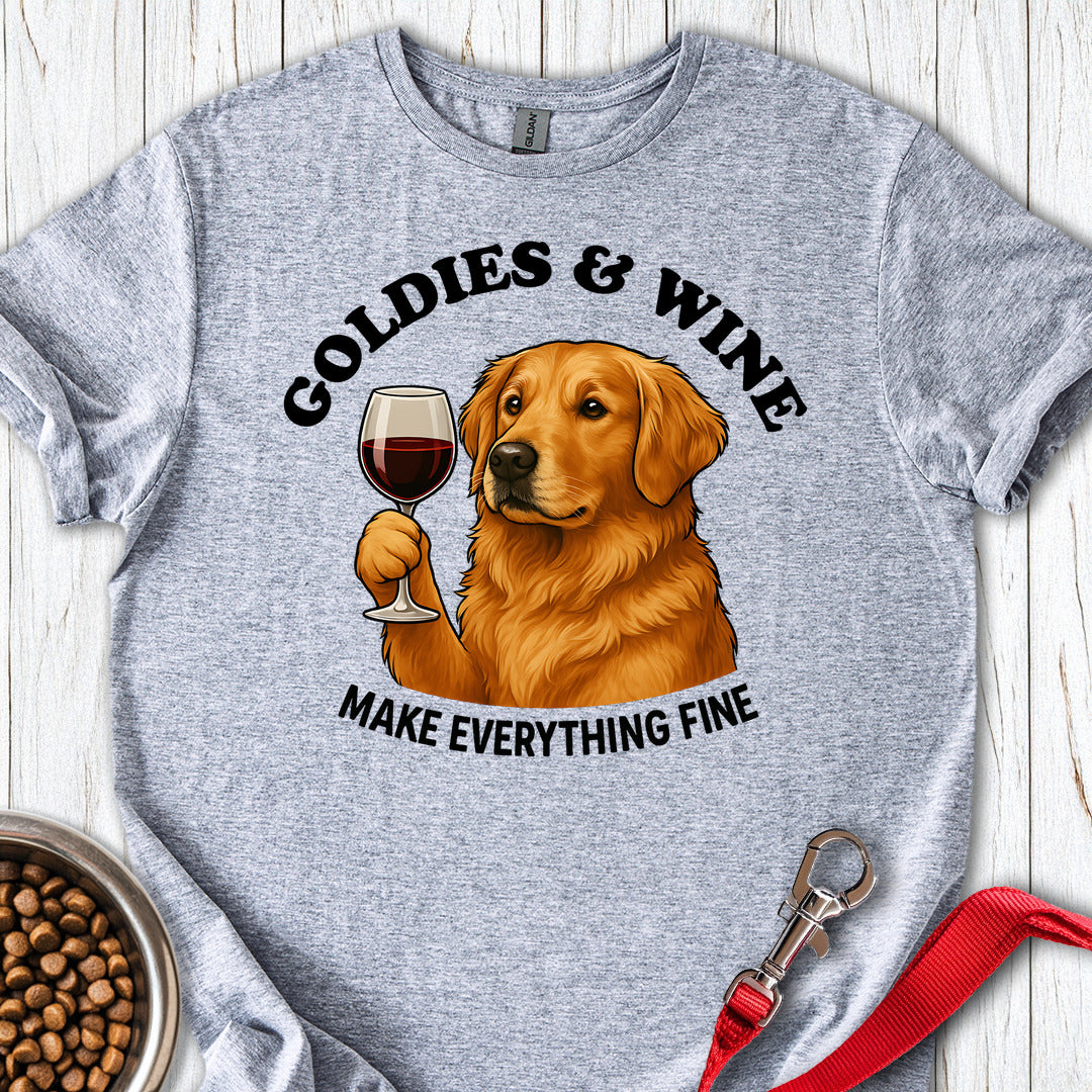 Golden Retriever & Wine Sport Grey