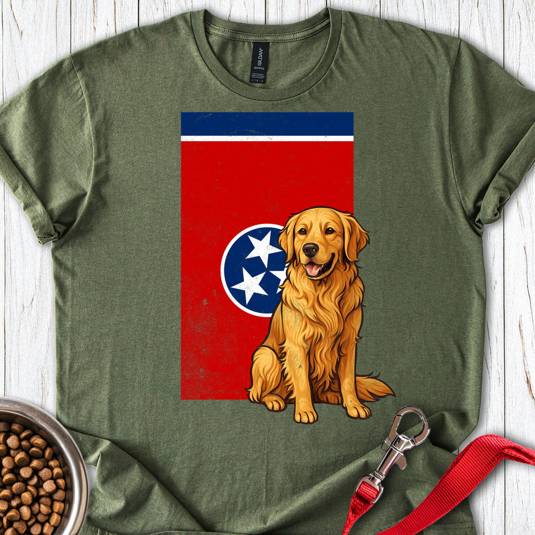 Golden Retrievers Tenessee Flag Military Green