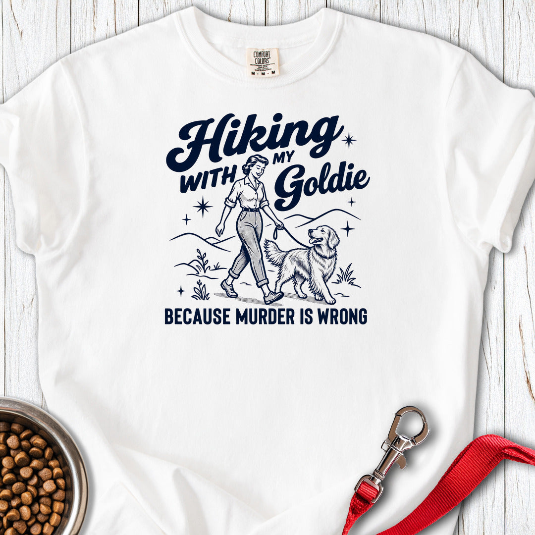 Hiking With My Goldie White