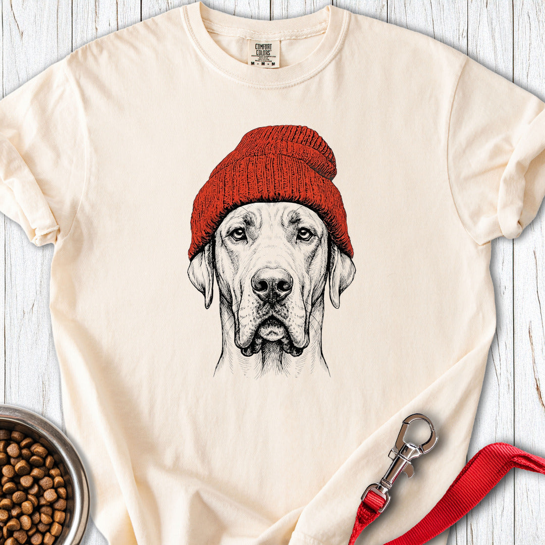 Great Dane Beanie Premium Tee — Ivory