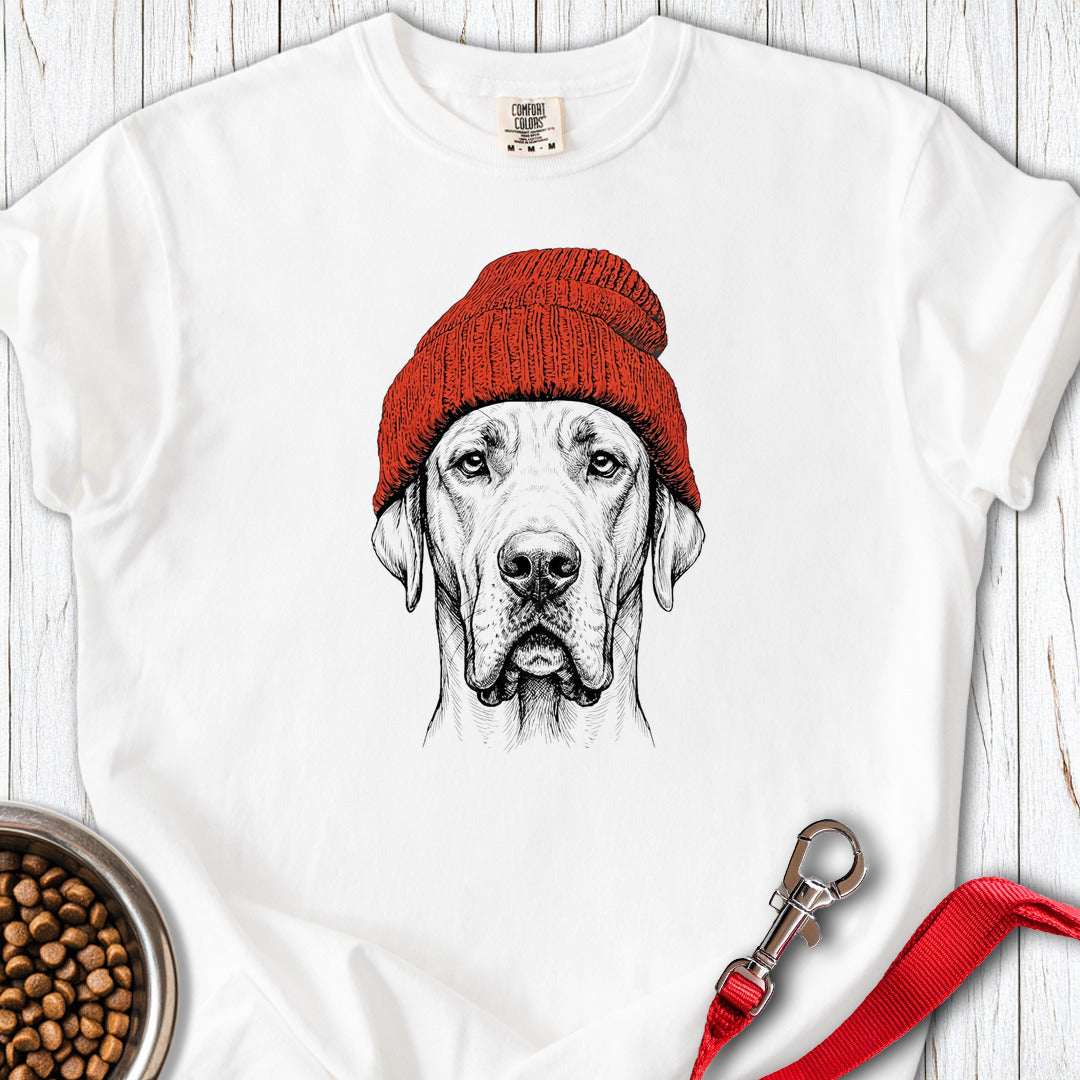 Great Dane Beanie Premium Tee — White