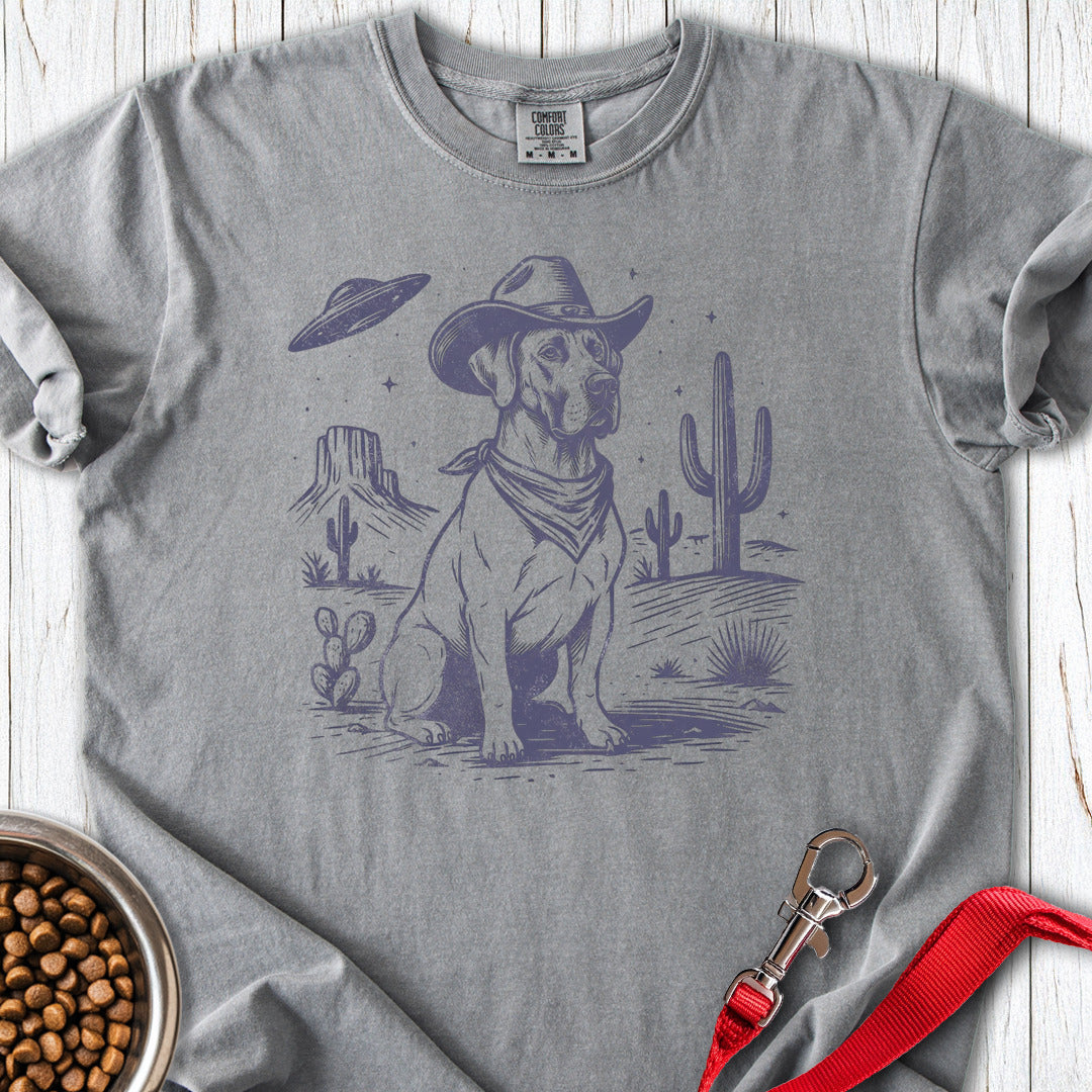 Great Dane Cowboy UFO Premium Tee — Grey