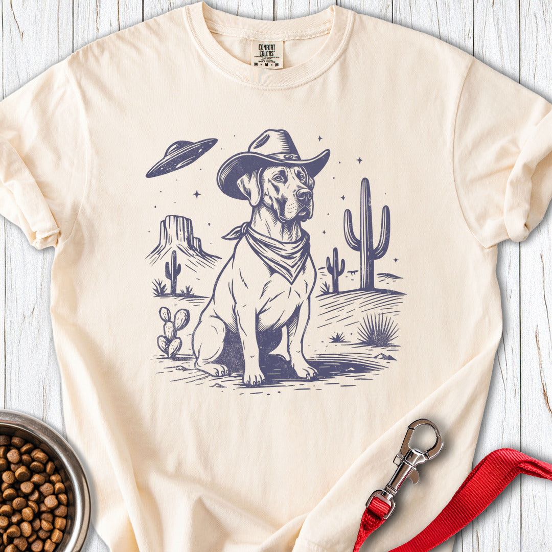 Great Dane Cowboy UFO Premium Tee — Ivory