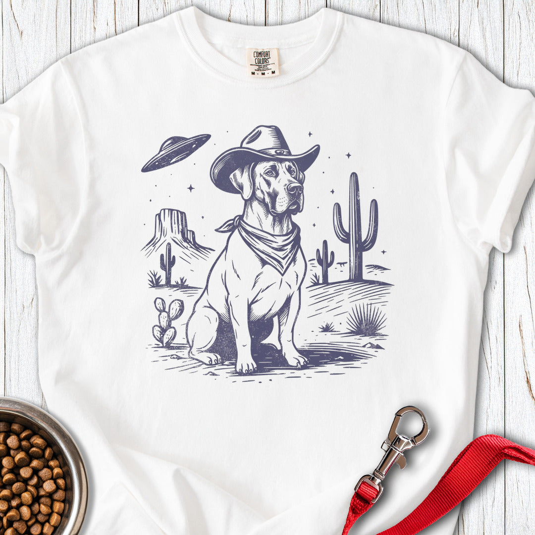 Great Dane Cowboy UFO Premium Tee — White