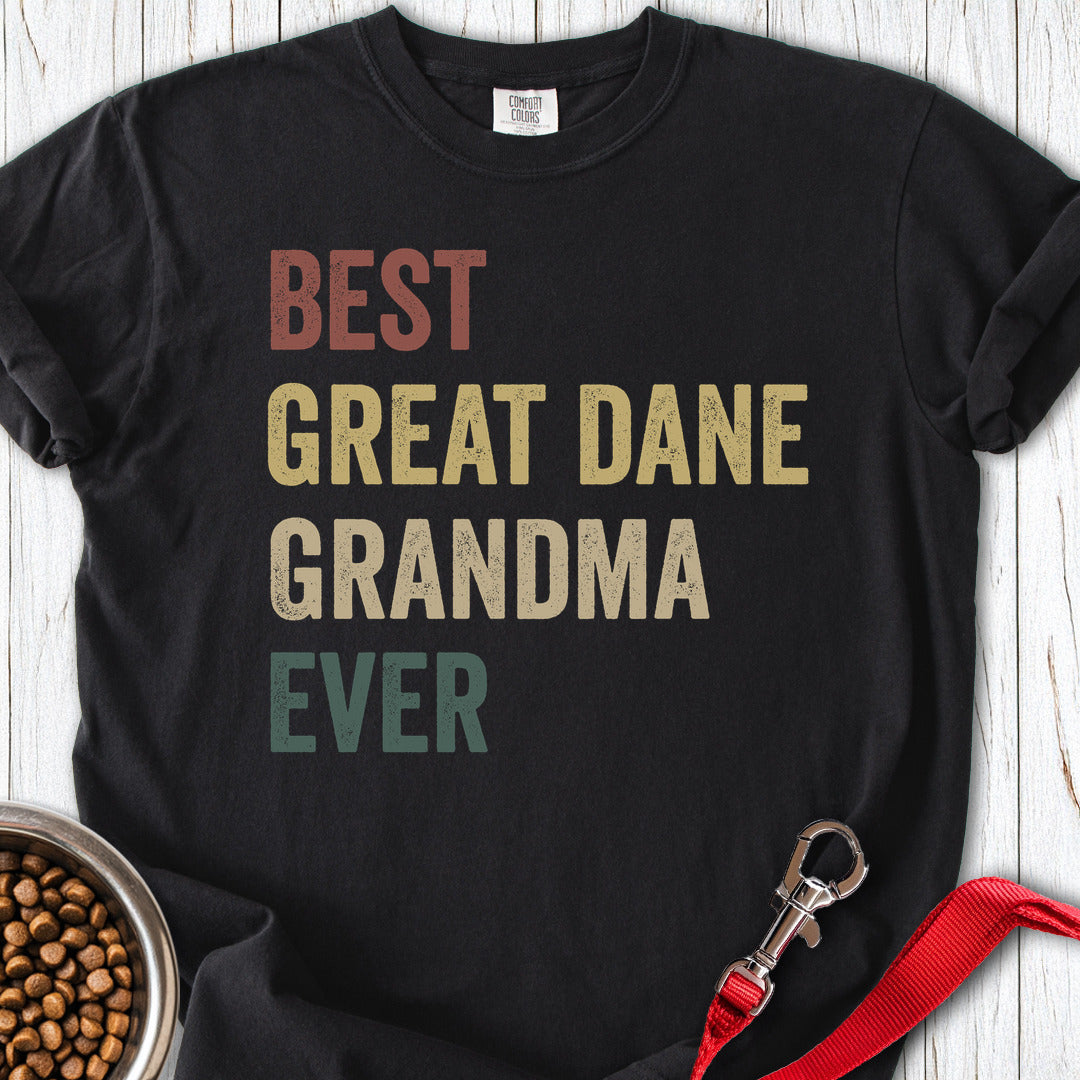 Great Dane Grandma Premium Tee — Black