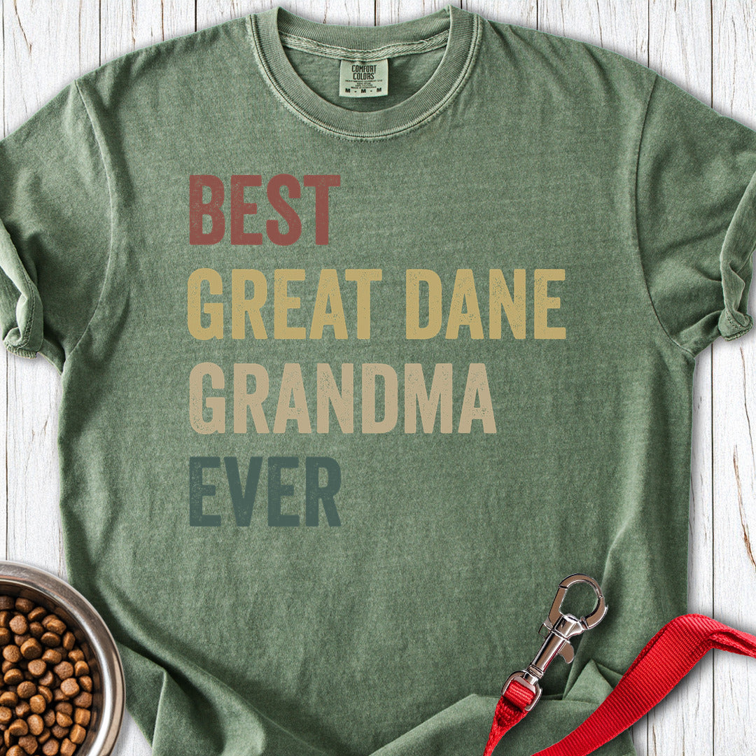 Great Dane Grandma Premium Tee — Moss