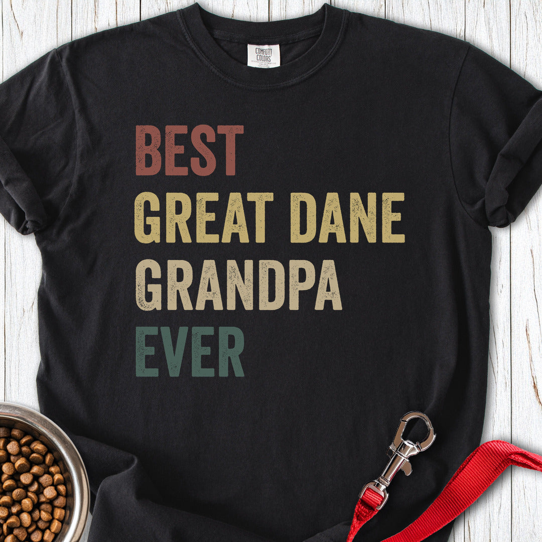 Great Dane Grandpa Premium Tee — Black