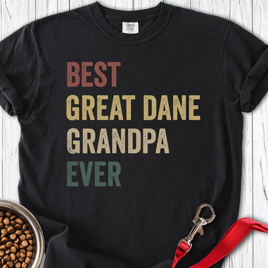 Great Dane Grandpa Premium Tee — Black