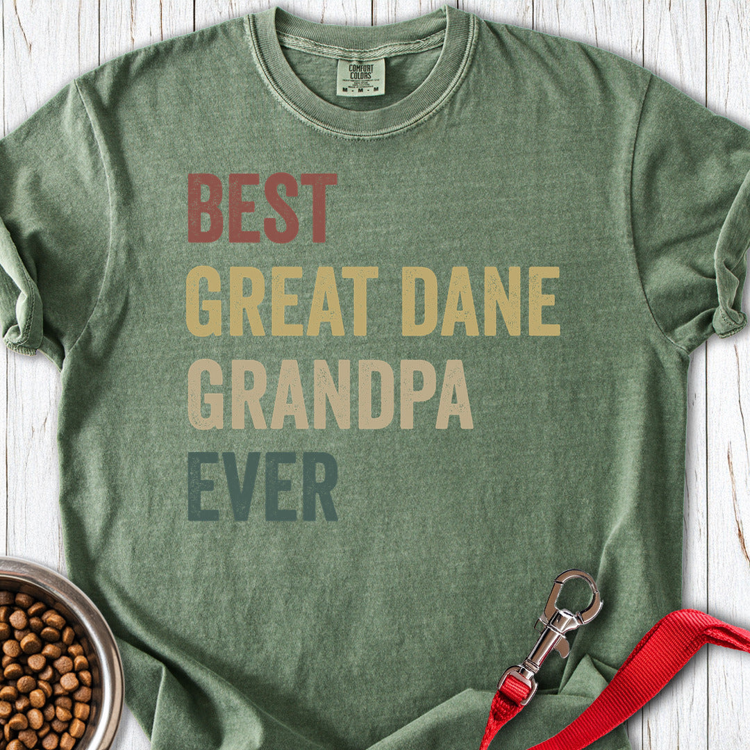 Great Dane Grandpa Premium Tee — Moss
