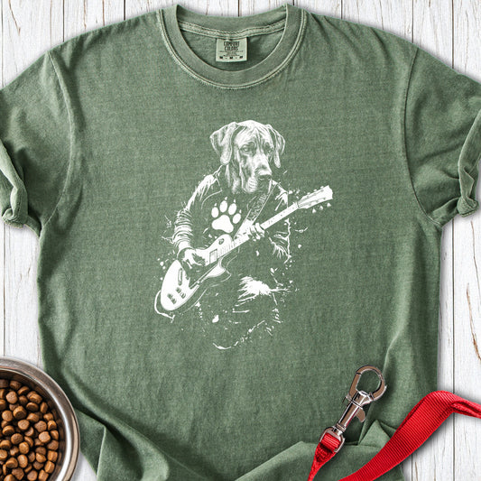 Great Dane Guitar Premium Tee — Moss