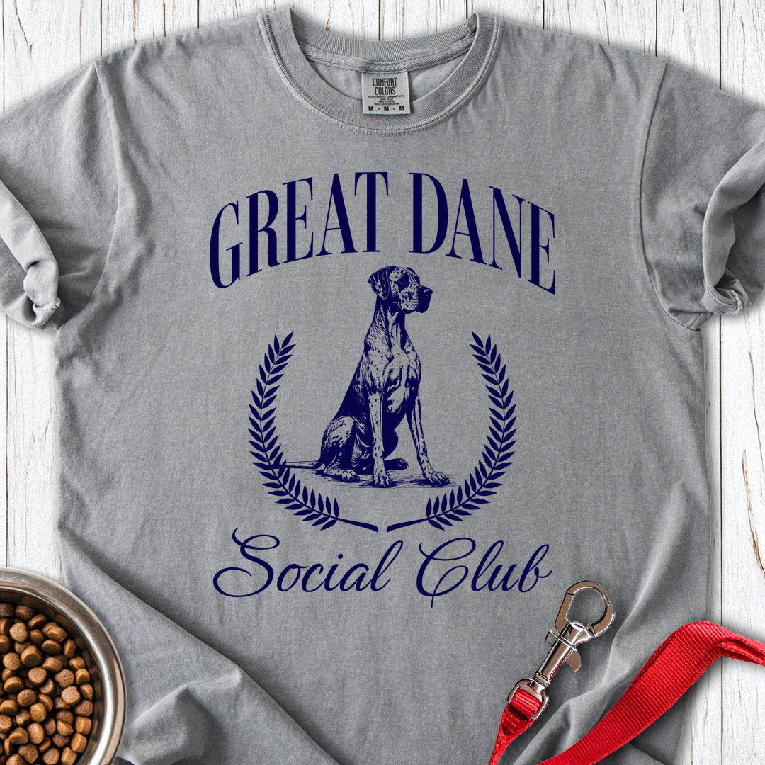 Great Dane Social Club Premium Tee — Grey