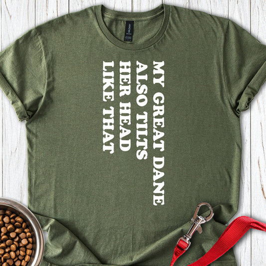 Great Dane Tilt Her Head Military Green