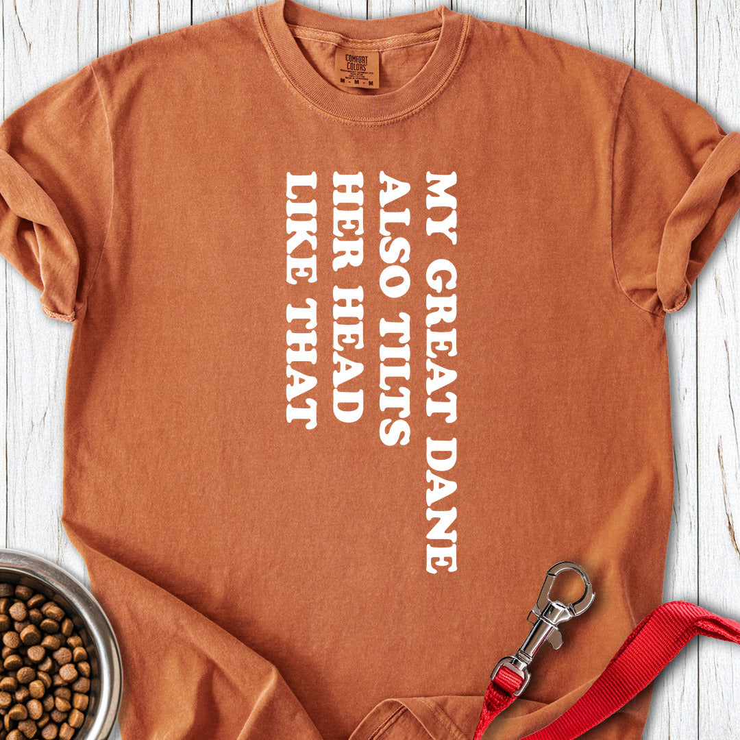 Great Dane Tilt Her Head Premium Tee — Yam