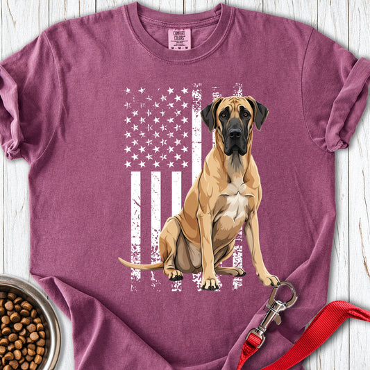 Great Dane US Flag Premium Tee — Berry