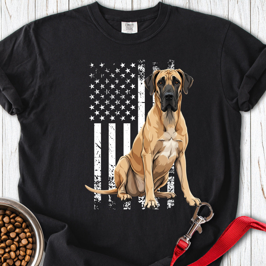 Great Dane US Flag Premium Tee — Black