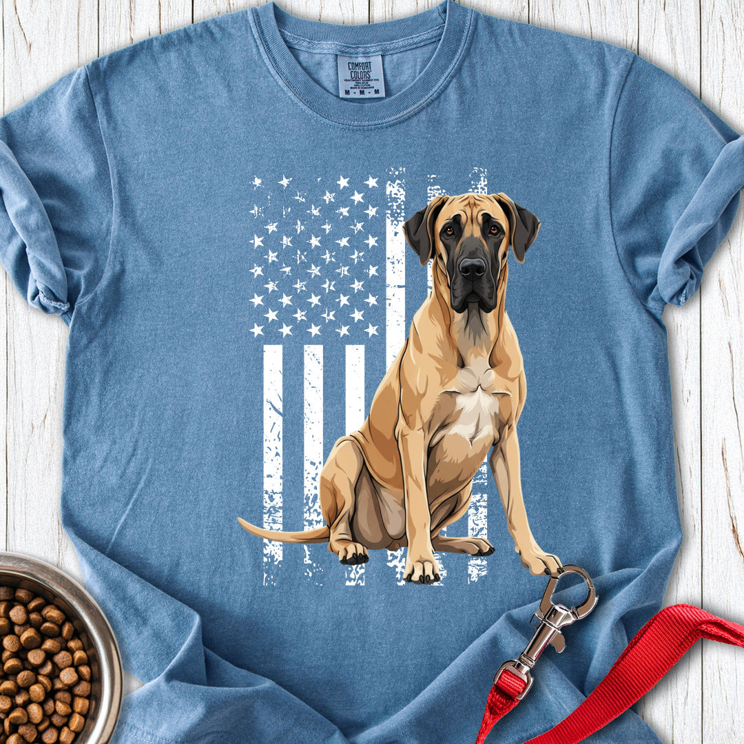 Great Dane US Flag Premium Tee — Blue Jean