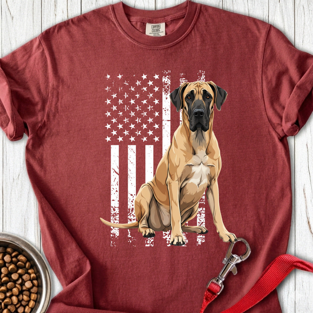 Great Dane US Flag Premium Tee — Brick
