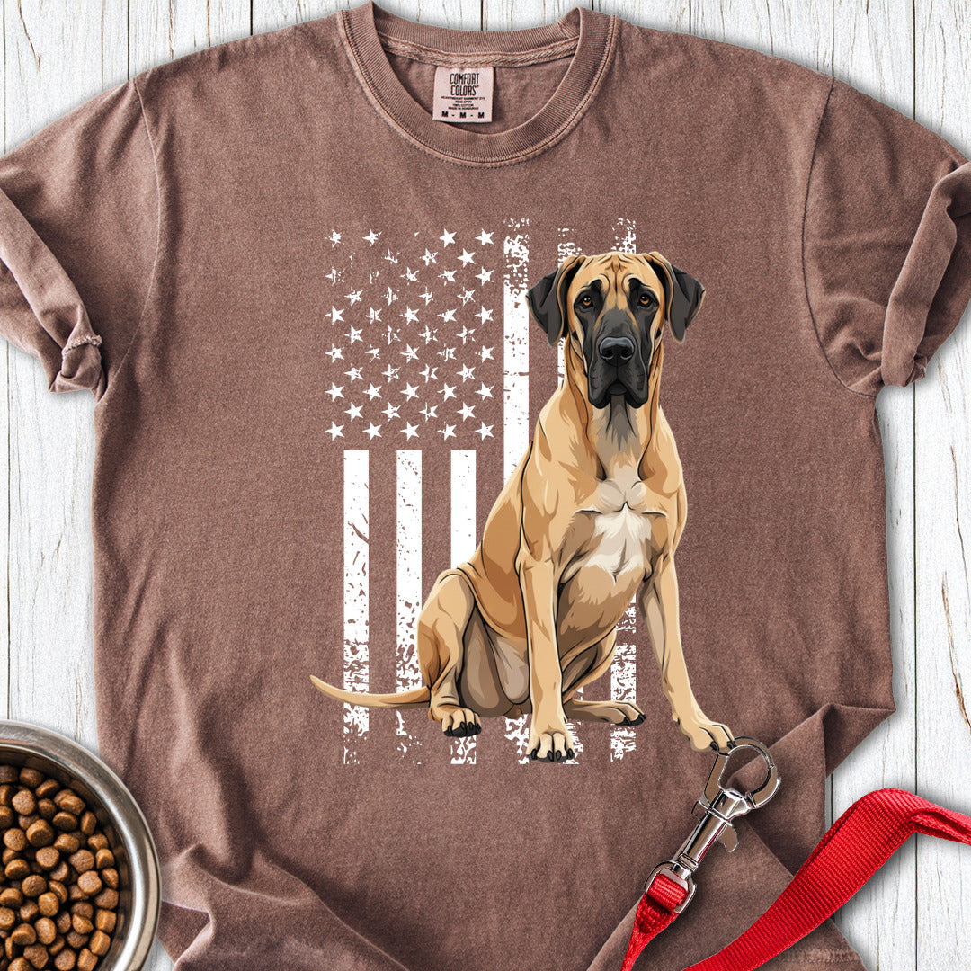 Great Dane US Flag Premium Tee — Espresso