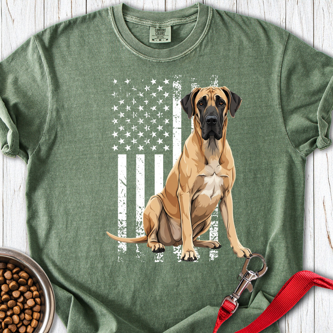 Great Dane US Flag Premium Tee — Moss