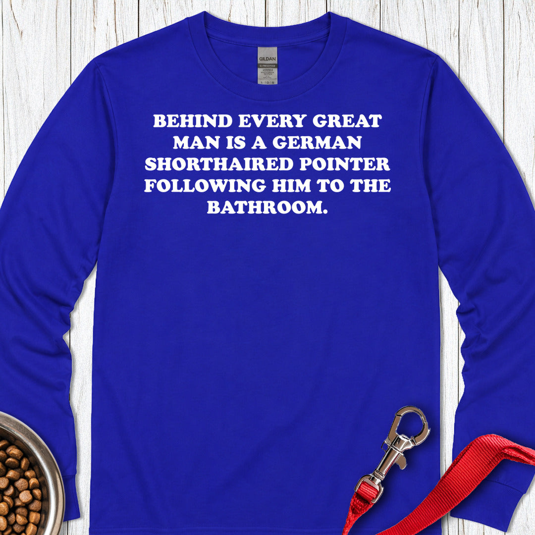 Great Man German Shorthaired Pointer Long Sleeve — Royal
